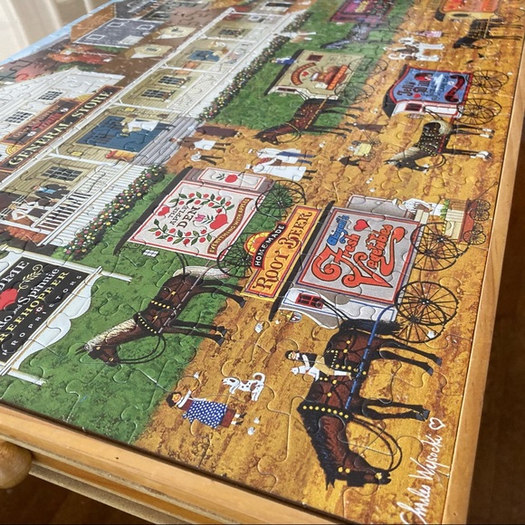 Like New!  Buffalo Games 300 Piece Puzzle: Charles Wysoki’s Storin’ Up - Picture 3 of 5